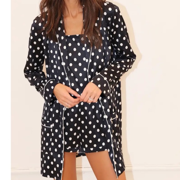 Something Navy Jackets & Blazers - Something Navy Woven Blazer - Polka Dot